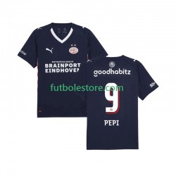 Segunda Equipación del PSV Eindhoven Ricardo Pepi 9 2025-2026 Manga Corta para Hombre