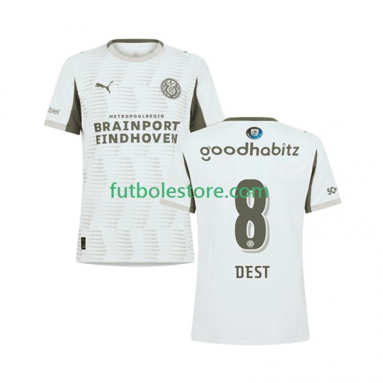 Tercera Equipación del PSV Eindhoven Sergino Dest 8 2025-2026 Manga Corta para Hombre