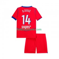 Tercera Equipación del Paris Saint-Germain Desire Doue 14 2025-2026 Manga Corta para Niño (Camiseta y pantalón)