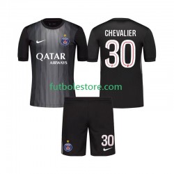 Primera Equipación del Paris Saint-Germain Portero Lucas Chevalier 30 2025-2026 Manga Corta para Niño (Camiseta y pantalón)