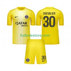 Tercera Equipación del Paris Saint-Germain Portero Lucas Chevalier 30 2025-2026 Manga Corta para Niño (Camiseta y pantalón)