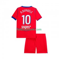 Tercera Equipación del Paris Saint-Germain Ousmane Dembele 10 2025-2026 Manga Corta para Niño (Camiseta y pantalón)