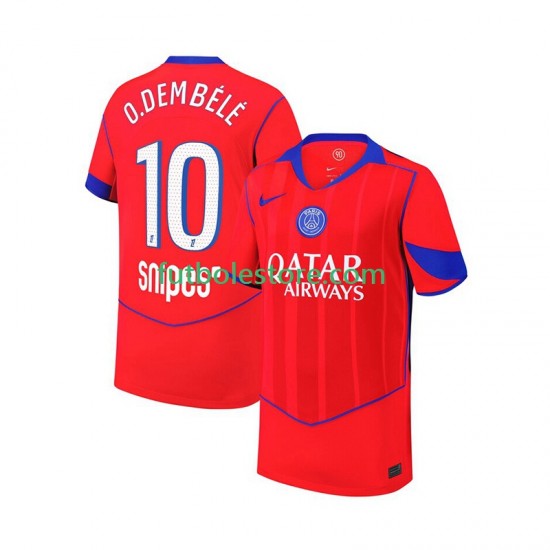 Tercera Equipación del Paris Saint-Germain Ousmane Dembele 10 2025-2026 Manga Corta para Hombre