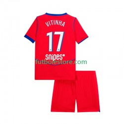 Tercera Equipación del Paris Saint-Germain Vitinha 17 2025-2026 Manga Corta para Niño (Camiseta y pantalón)