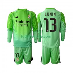 Segunda Equipación del Real Madrid Portero Andriy Lunin 13 2025-2026 ML para Niño (Camiseta y pantalón)