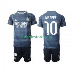Segunda Equipación del Real Madrid Kylian Mbappe 10 2025-2026 Manga Corta para Niño (Camiseta y pantalón)
