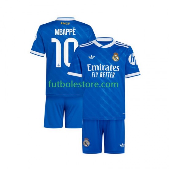 Tercera Equipación del Real Madrid Kylian Mbappe 10 2025-2026 Manga Corta para Niño (Camiseta y pantalón)