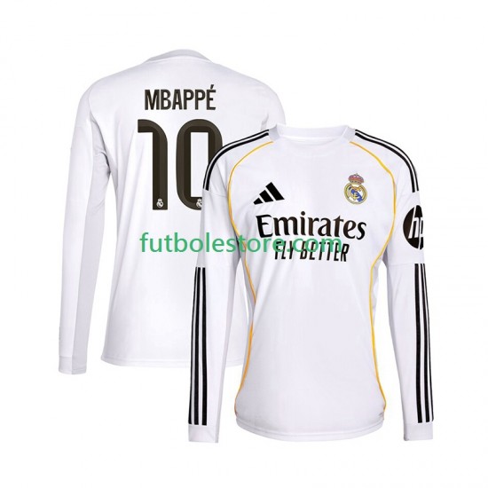 Primera Equipación del Real Madrid Kylian Mbappe 10 2025-2026 ML para Hombre Primera Equipación del Real Madrid Kylian Mbappe 10 2025-2026 ML para Hombre