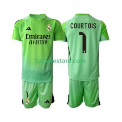 Segunda Equipación del Real Madrid Thibaut Courtois 1 2025-2026 Manga Corta para Niño (Camiseta y pantalón)