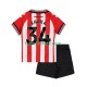 Primera Equipación del Sunderland Granit Xhaka 34 2025-2026 Manga Corta para Niño (Camiseta y pantalón)