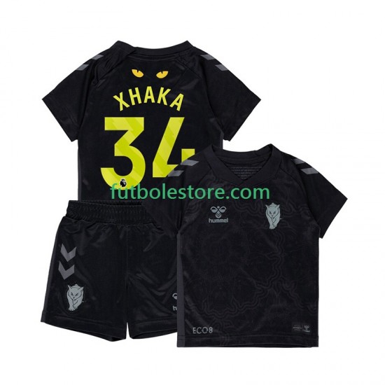 Tercera Equipación del Sunderland Granit Xhaka 34 2025-2026 Manga Corta para Niño (Camiseta y pantalón)