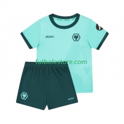 Segunda Equipación del Wolverhampton Wanderers 2025-2026 Manga Corta para Niño (Camiseta y pantalón)