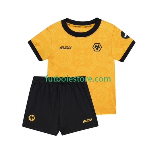 Primera Equipación del Wolverhampton Wanderers 2025-2026 Manga Corta para Niño (Camiseta y pantalón) Primera Equipación del Wolverhampton Wanderers 2025-2026 Manga Corta para Niño (Camiseta y pantalón)