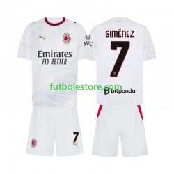 Segunda Equipación del AC Milan Gimenez 7 2026-2027 Manga Corta para Niño (Camiseta y pantalón)
