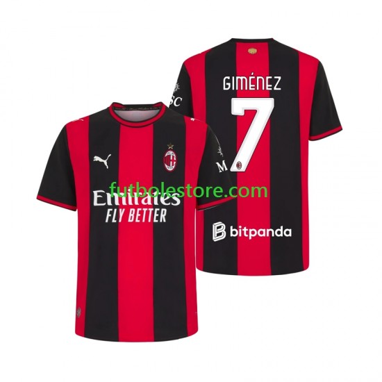 Primera Equipación del AC Milan Gimenez 7 2026-2027 Manga Corta para Hombre