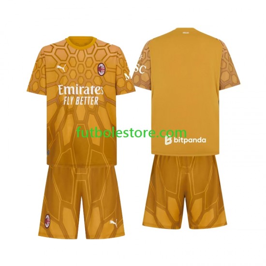 Primera Equipación del AC Milan Portero 2026-2027 Manga Corta para Niño (Camiseta y pantalón)
