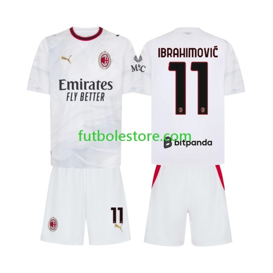 Segunda Equipación del AC Milan Ibrahimovic 11 2026-2027 Manga Corta para Niño (Camiseta y pantalón)