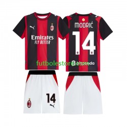 Primera Equipación del AC Milan Luka Modric 14 2026-2027 Manga Corta para Niño (Camiseta y pantalón)