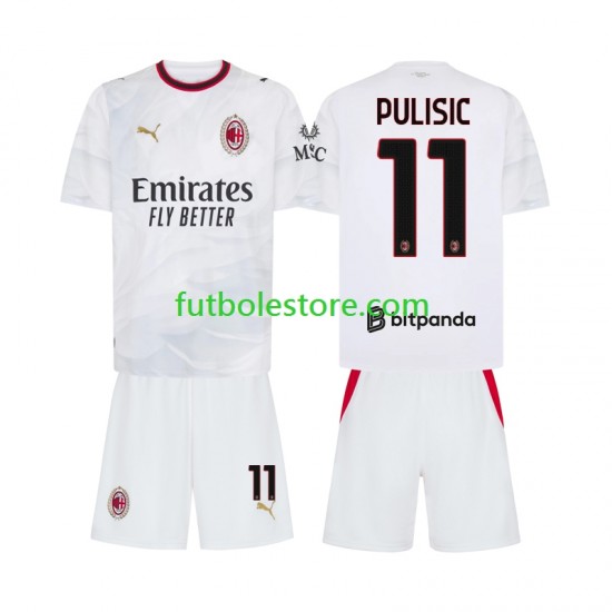 Segunda Equipación del AC Milan Pulisic 11 2026-2027 Manga Corta para Niño (Camiseta y pantalón)