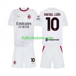 Segunda Equipación del AC Milan Rafael Leao 10 2026-2027 Manga Corta para Niño (Camiseta y pantalón)