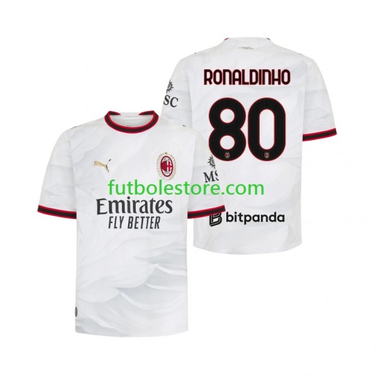 Segunda Equipación del AC Milan Ronaldinho 80 2026-2027 Manga Corta para Hombre