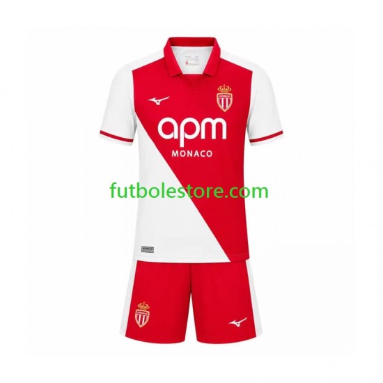 Primera Equipación del AS Monaco 2026-2027 Manga Corta para Niño (Camiseta y pantalón)