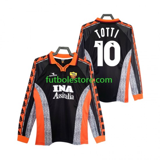 Tercera Equipación del AS Roma Totti 10 Retro 1998 1999 ML para Hombre