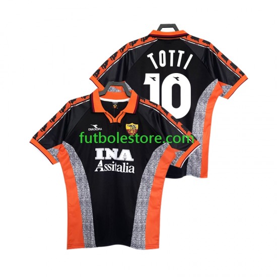 Tercera Equipación del AS Roma Totti 10 Retro 1998 1999 Manga Corta para Hombre