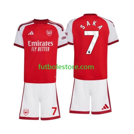 Primera Equipación del Arsenal Bukayo Saka 7 2026-2027 Manga Corta para Niño (Camiseta y pantalón)