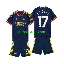 Segunda Equipación del Arsenal Christos Tzolis 17 2026-2027 Manga Corta para Niño (Camiseta y pantalón)