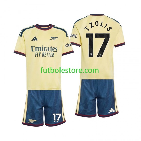 Tercera Equipación del Arsenal Christos Tzolis 17 2026-2027 Manga Corta para Niño (Camiseta y pantalón)