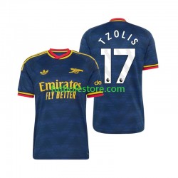 Segunda Equipación del Arsenal Christos Tzolis 17 2026-2027 Manga Corta para Hombre