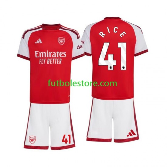 Primera Equipación del Arsenal Declan Rice 41 2026-2027 Manga Corta para Niño (Camiseta y pantalón)