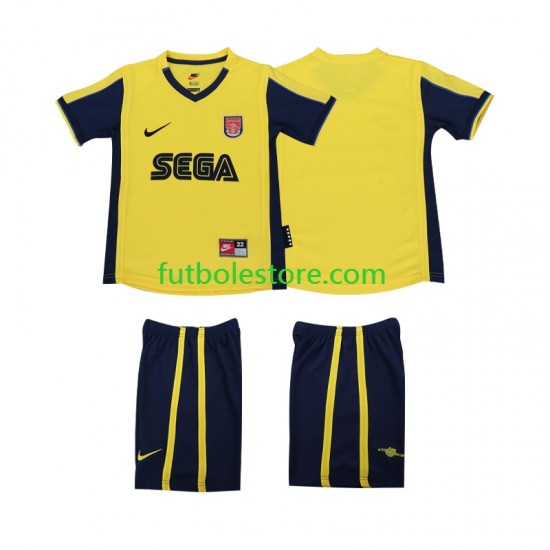 Segunda Equipación del Arsenal Retro 2000 2001 Manga Corta para Niño (Camiseta y pantalón)
