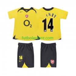 Segunda Equipación del Arsenal Thierry Henry 14 Retro 2005 2006 Manga Corta para Niño (Camiseta y pantalón)