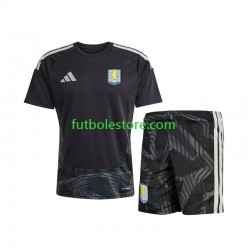 Segunda Equipación del Aston Villa Portero 2026-2027 Manga Corta para Niño (Camiseta y pantalón)