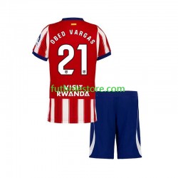 Primera Equipación del Atlético Madrid Obed Vargas 21 2026-2027 Manga Corta para Niño (Camiseta y pantalón)