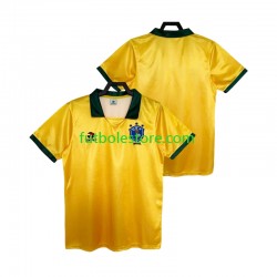 Primera Equipación del Brasil Retro 1988 Manga Corta para Hombre