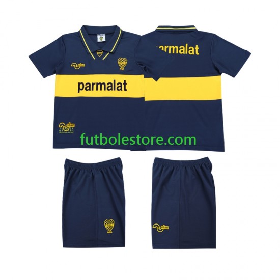 Primera Equipación del CA Boca Juniors Retro 1993 1995 Manga Corta para Niño (Camiseta y pantalón)