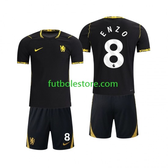 Segunda Equipación del Chlesea Enzo Fernandez 8 2026-2027 Manga Corta para Niño (Camiseta y pantalón)