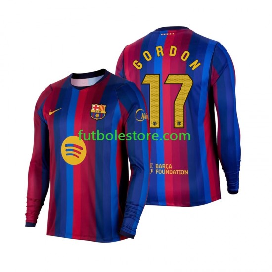 Primera Equipación del FC Barcelona Anthony Gordon 17 2026-2027 ML para Hombre