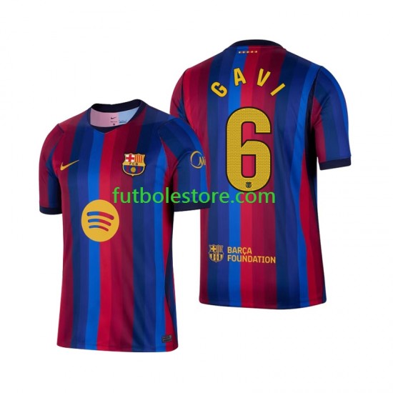Primera Equipación del FC Barcelona Gavi 6 2026-2027 Manga Corta para Hombre