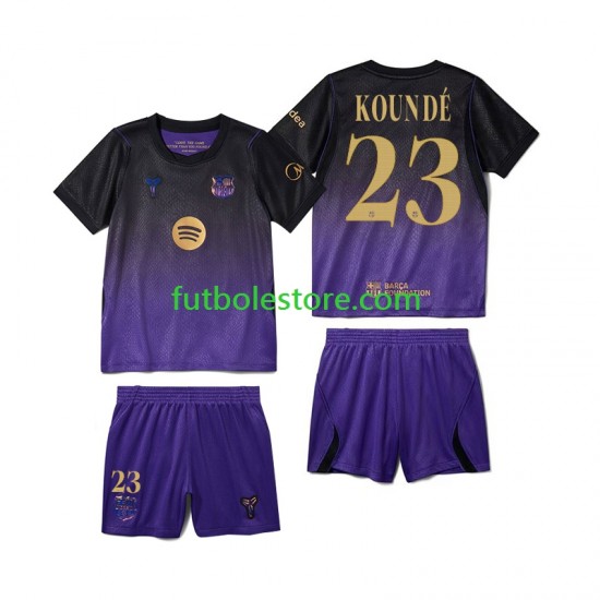 Segunda Equipación del FC Barcelona Jules Kounde 23 2026-2027 Manga Corta para Niño (Camiseta y pantalón)