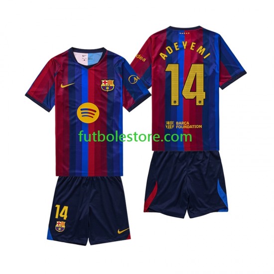 Primera Equipación del FC Barcelona Karim Adeyemi 14 2026-2027 Manga Corta para Niño (Camiseta y pantalón)
