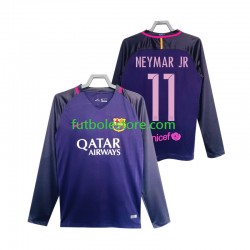 Segunda Equipación del FC Barcelona Neymar JR 11 Retro 2016 2017 ML para Hombre