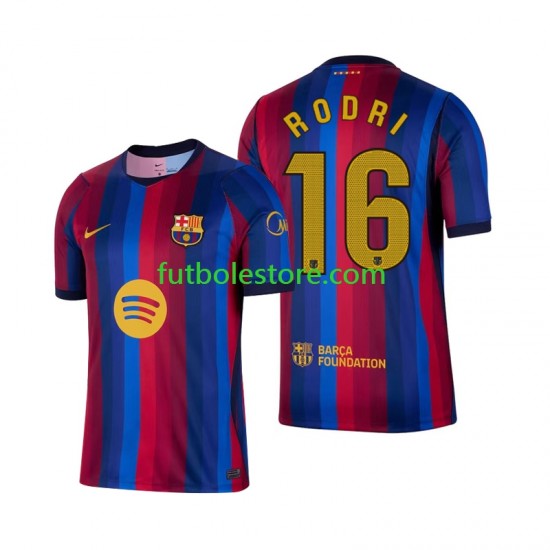 Primera Equipación del FC Barcelona Rodri 16 2026-2027 Manga Corta para Hombre