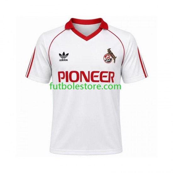 Primera Equipación del FC Köln Retro 1980 1981 Manga Corta para Hombre