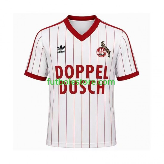 Primera Equipación del FC Köln Retro 1982 1983 Manga Corta para Hombre