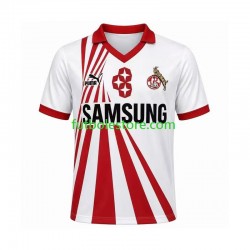 Primera Equipación del FC Köln Retro 1990 1991 Manga Corta para Hombre