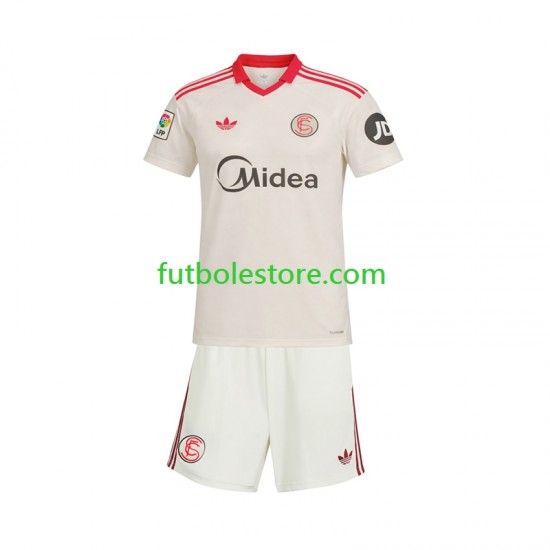 Primera Equipación del Sevilla FC Retro 2025-2026 Manga Corta para Niño (Camiseta y pantalón)